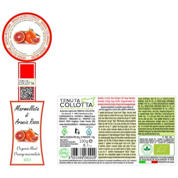 Marmellata di arance rosse Bio