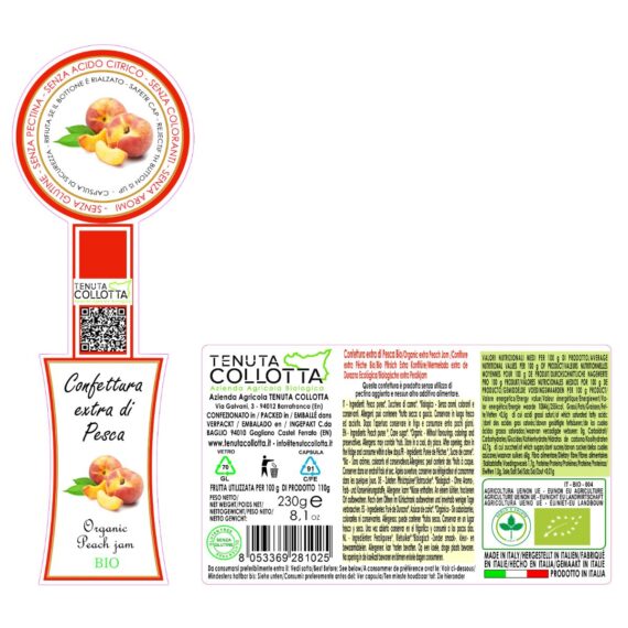 Confettura extra di pesche Bio