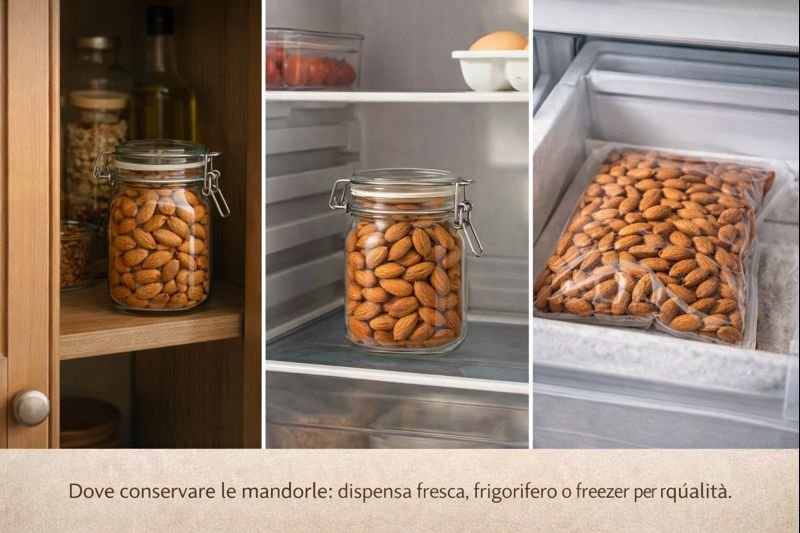 Dove conservare le mandorle: dispensa fresca, frigorifero o freezer per preservare qualità