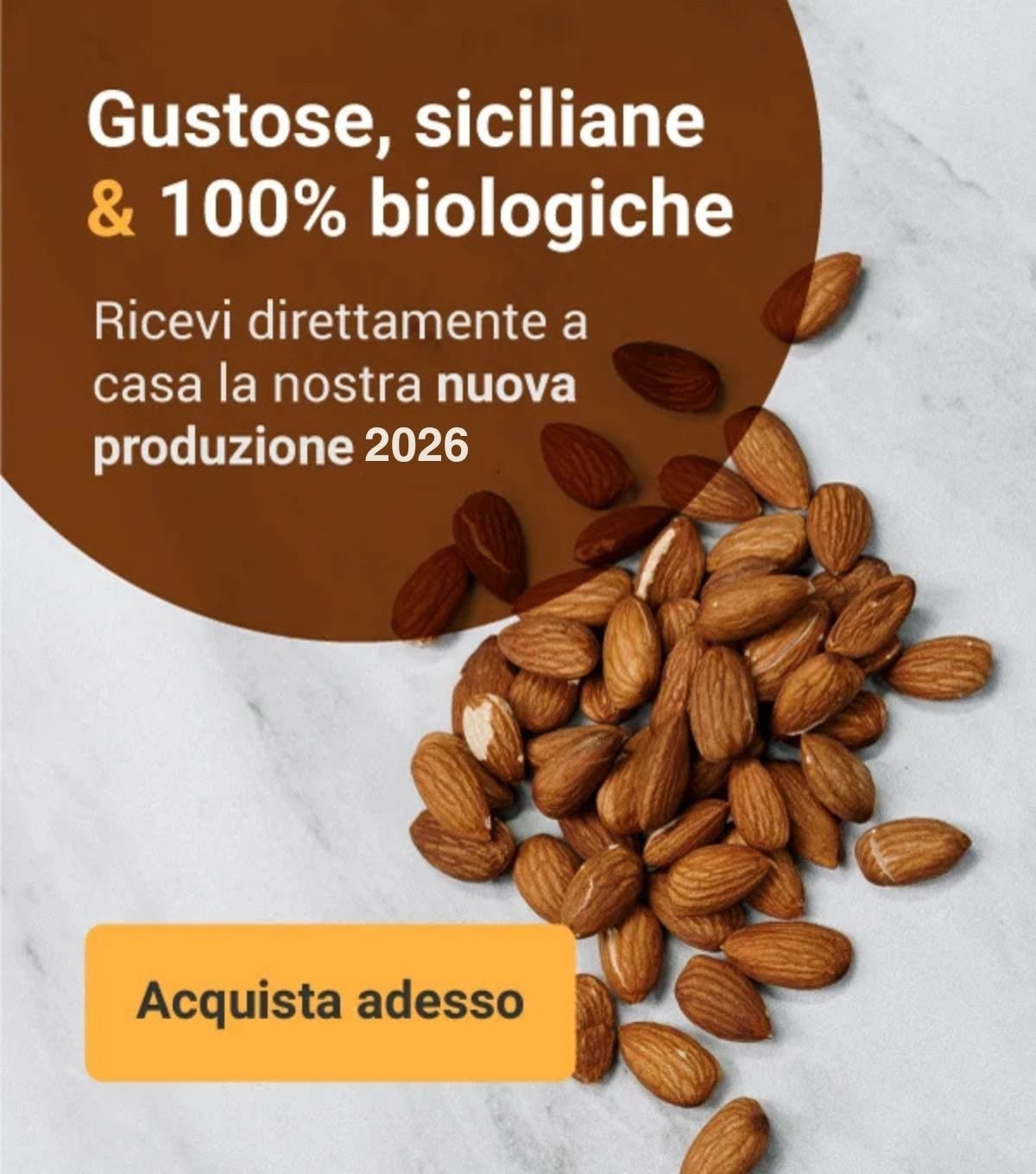 Nuova produzione mandorle biologiche